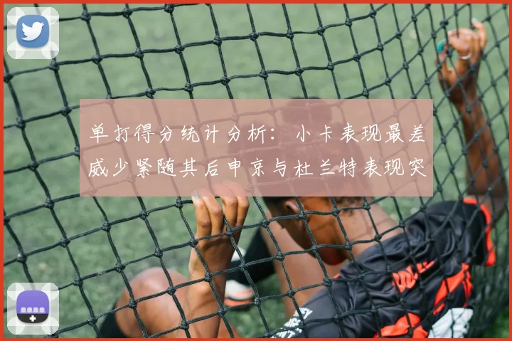 单打得分统计分析：小卡表现最差威少紧随其后申京与杜兰特表现突出